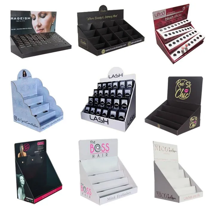 Custom Logo Makeup Cosmetic Cardborad Display